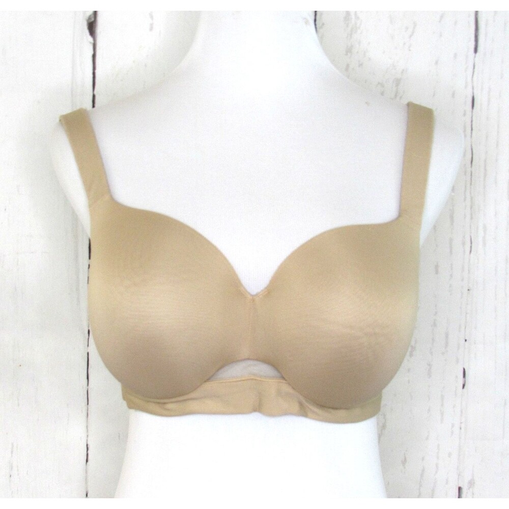 Cacique Lightly Lined Balconette Bra Underwire Smooth Beige RN118641 Size 38DD